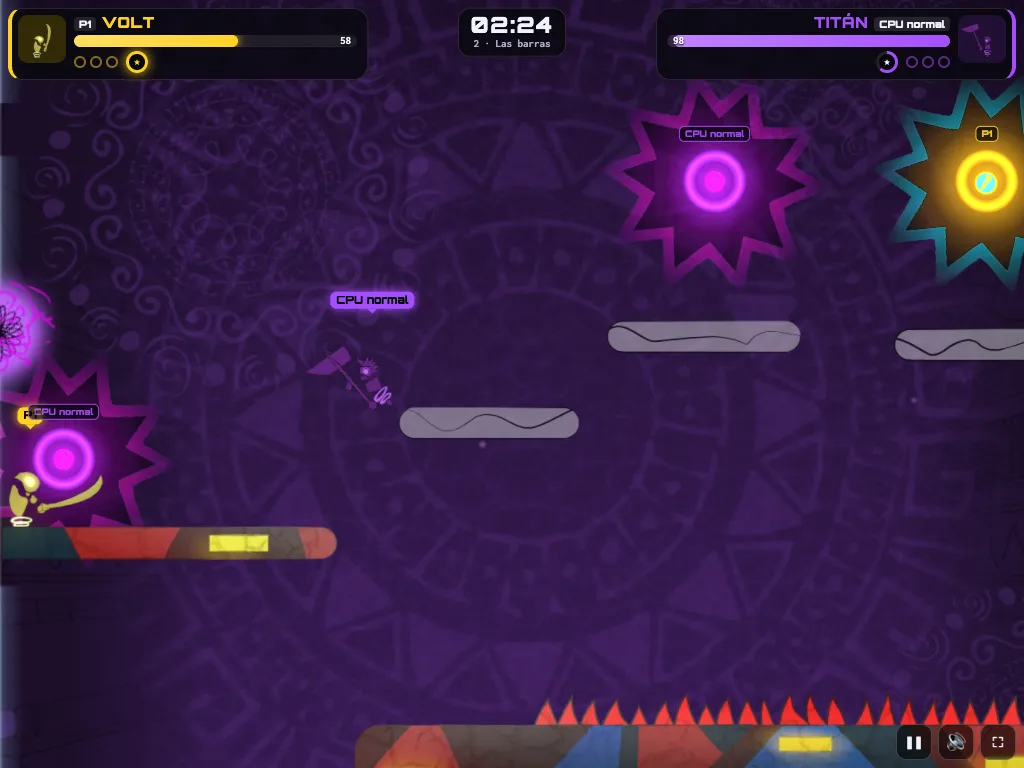 Captura del remake en three.js: Las barras